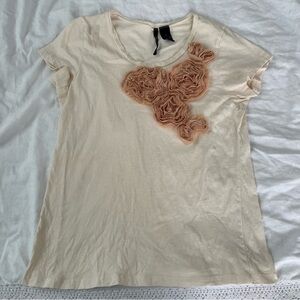 Saint Tropez West SMALL 3D flower floral t-shirts 100% cotton